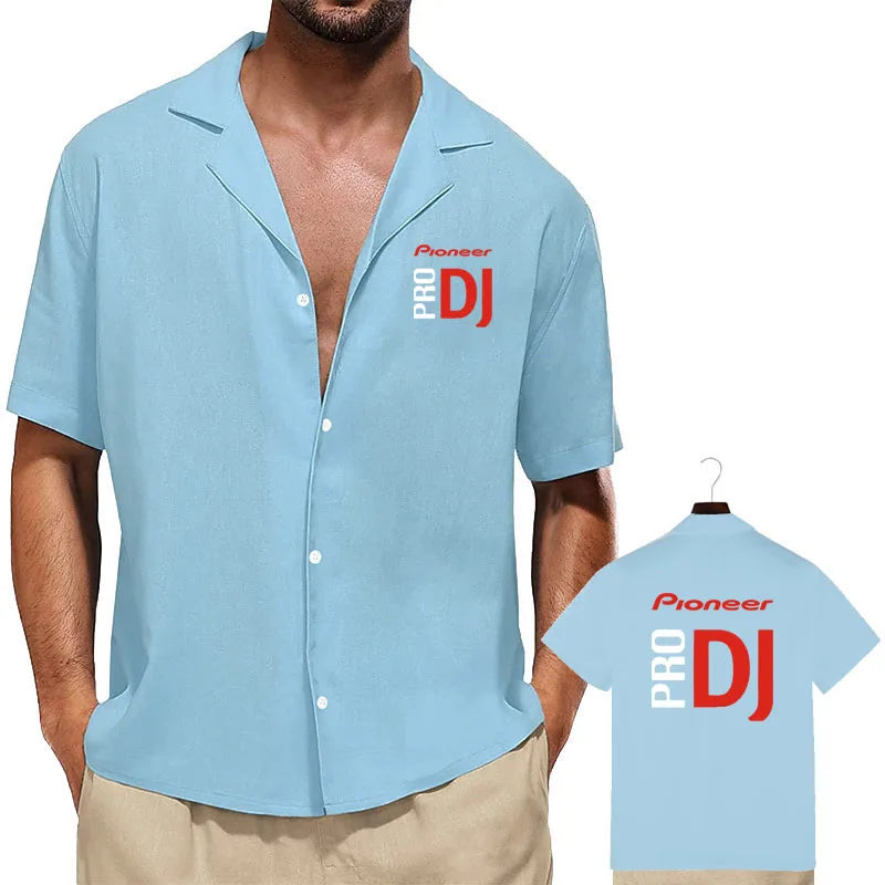 2024 plus-size men's T shirt Pioneer Pro DJ printing Summer new outdoor sports casual men short sleeve high quality novelty Tees