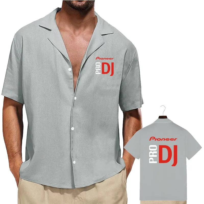 2024 plus-size men's T shirt Pioneer Pro DJ printing Summer new outdoor sports casual men short sleeve high quality novelty Tees