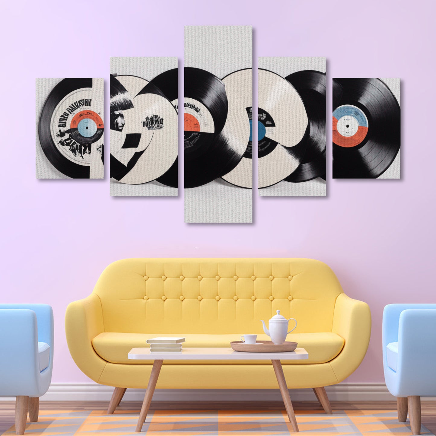 DJ Canvas Wall Art Prints (No Frame) 5-Pieces/Set A