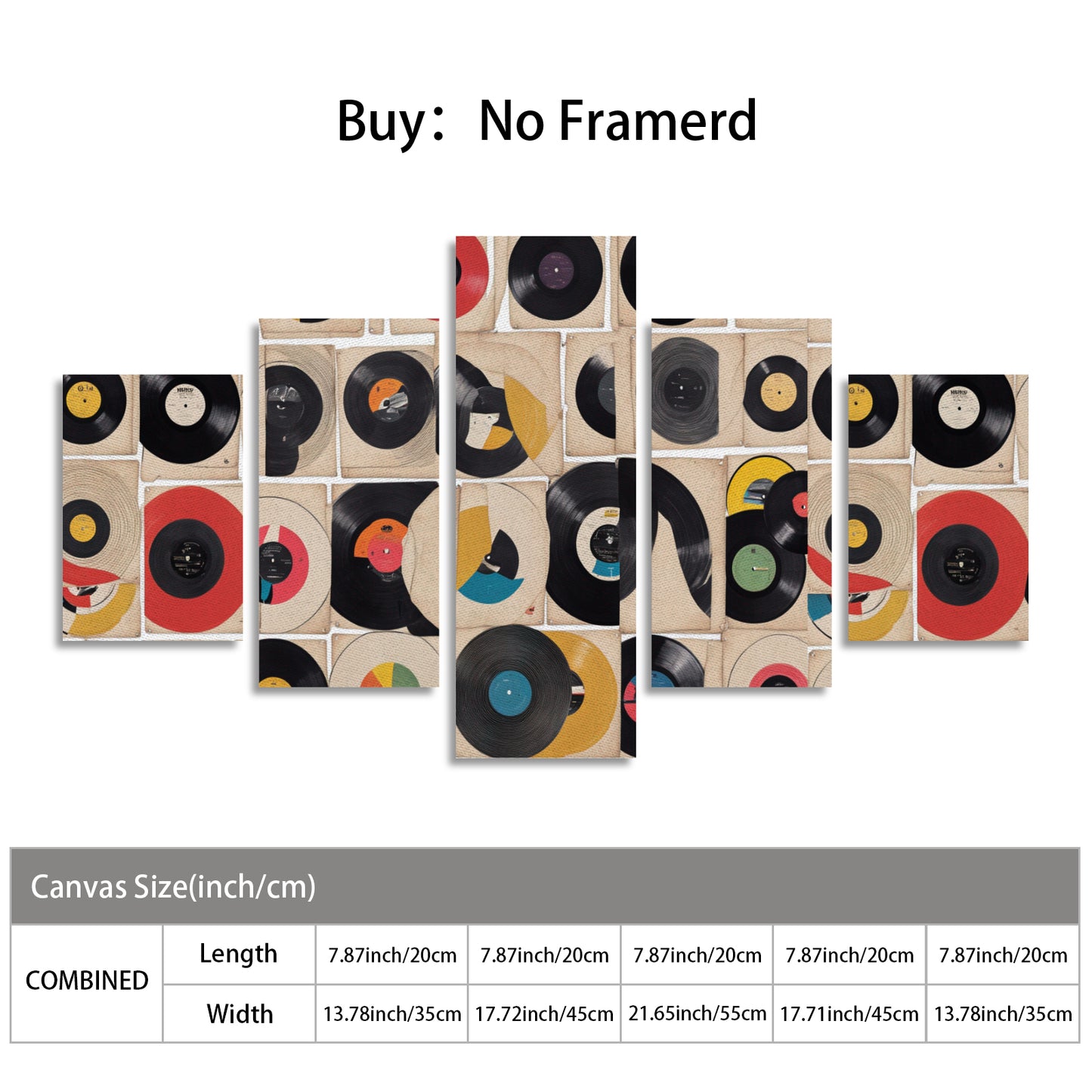 DJ Canvas Wall Art Prints (No Frame) 5-Pieces/Set A