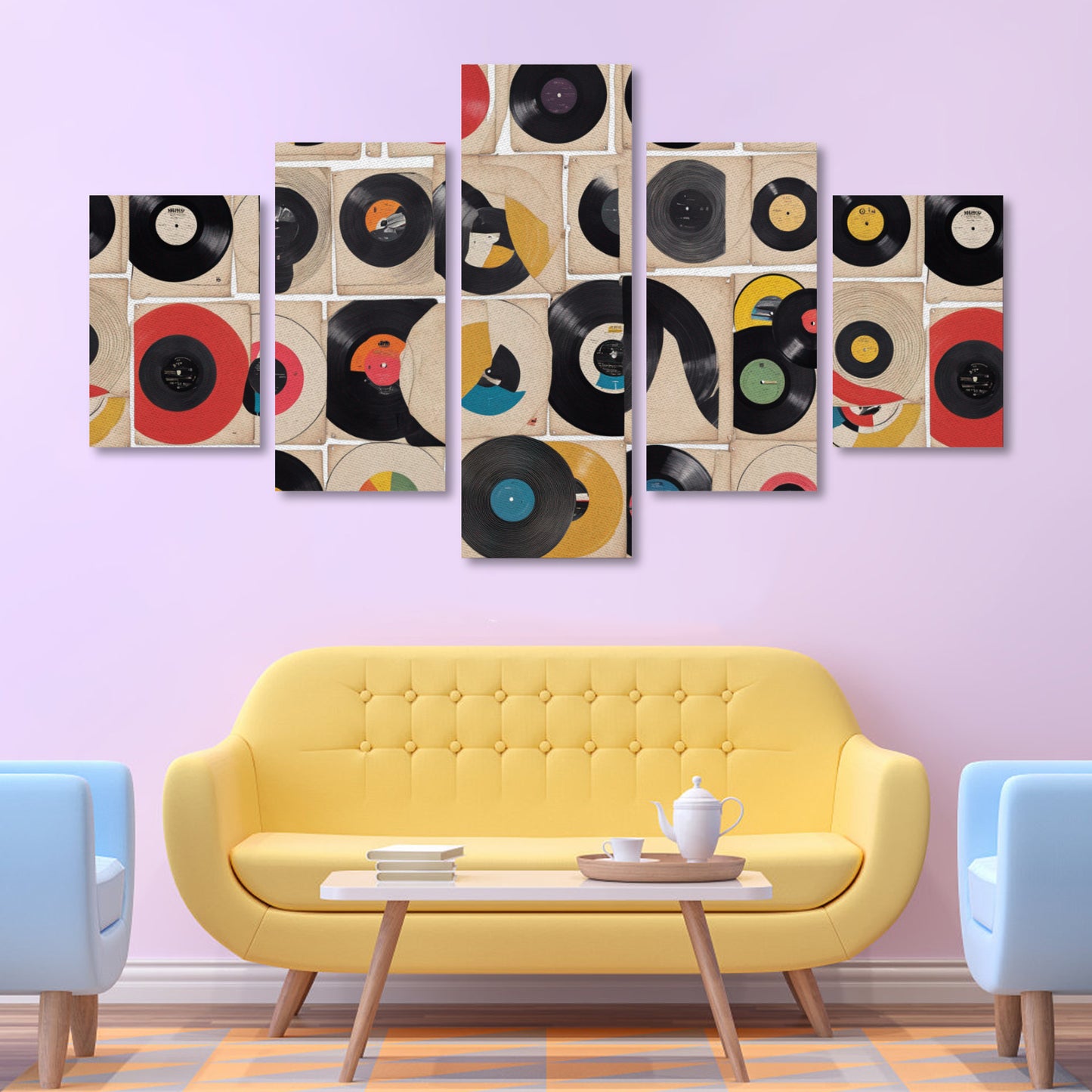 DJ Canvas Wall Art Prints (No Frame) 5-Pieces/Set A