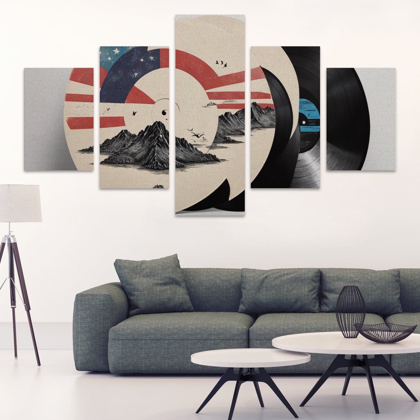 Canvas Wall Art Prints (No Frame) 5-Pieces/Set A