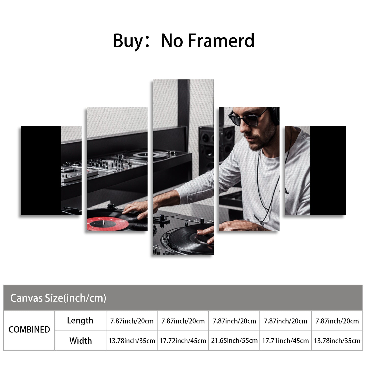 Canvas Wall Art Prints (No Frame) 5-Pieces/Set A