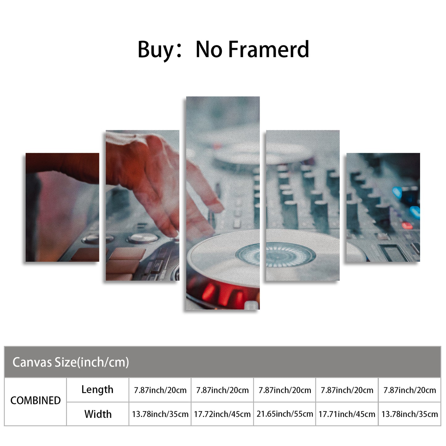 Canvas Wall Art Prints (No Frame) 5-Pieces/Set A