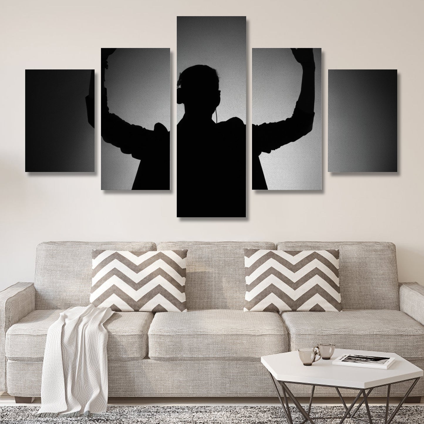 Canvas Wall Art Prints (No Frame) 5-Pieces/Set A