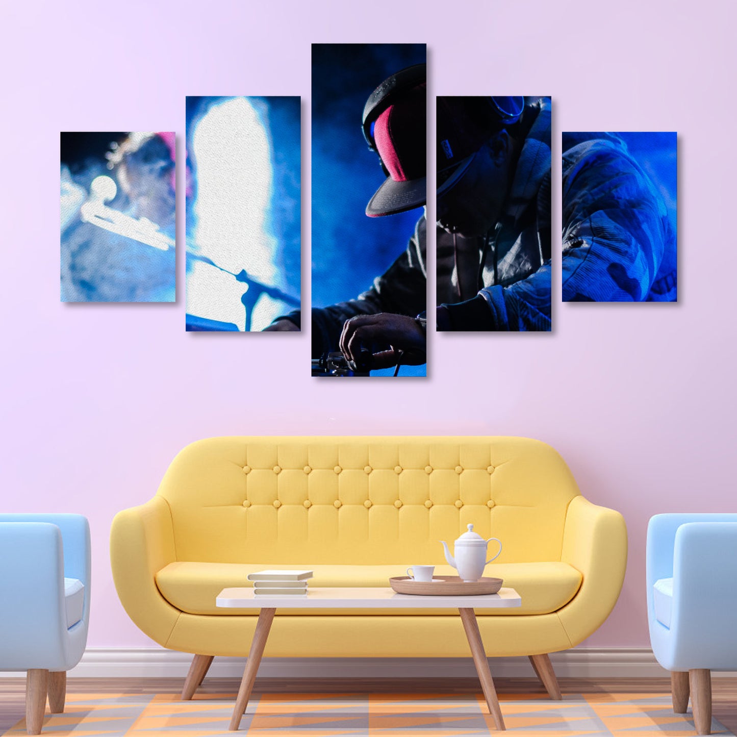 Canvas Wall Art Prints (No Frame) 5-Pieces/Set A