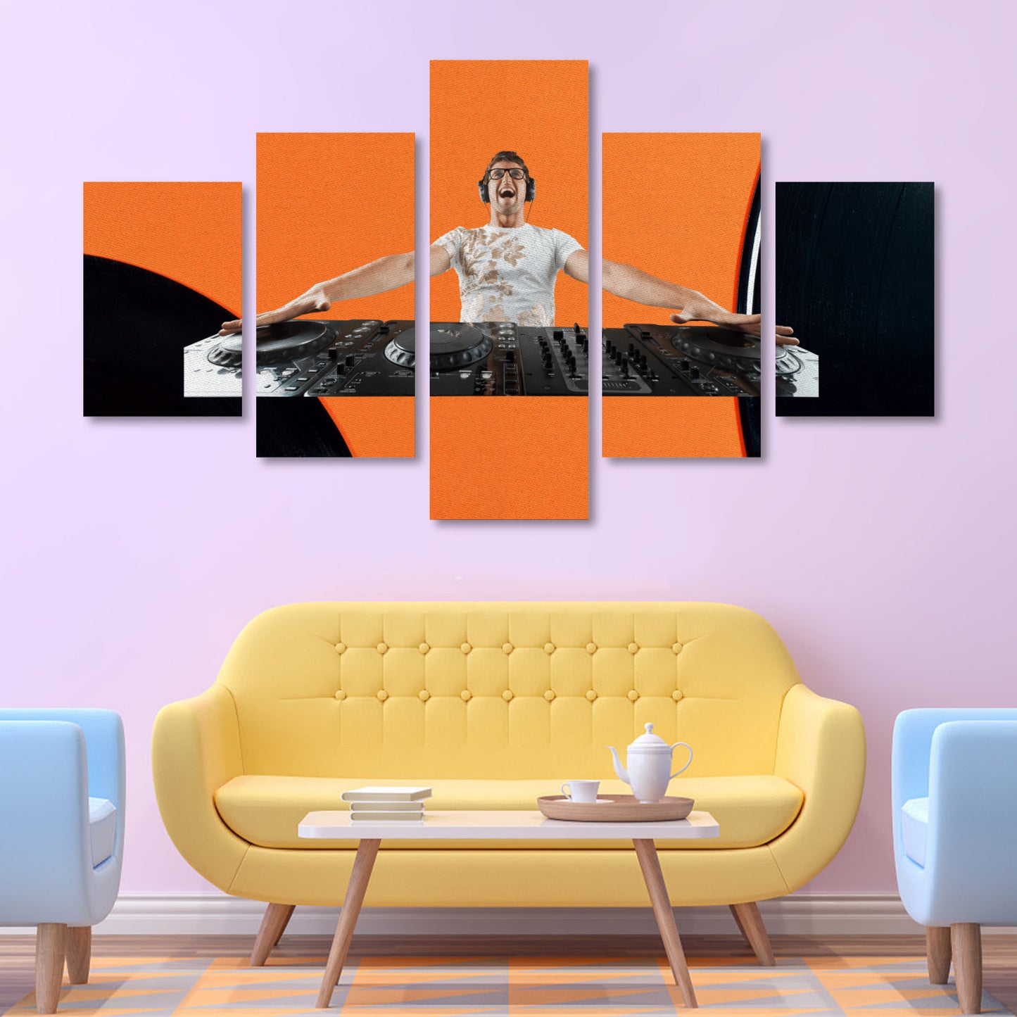 Canvas Wall Art Prints (No Frame) 5-Pieces/Set A
