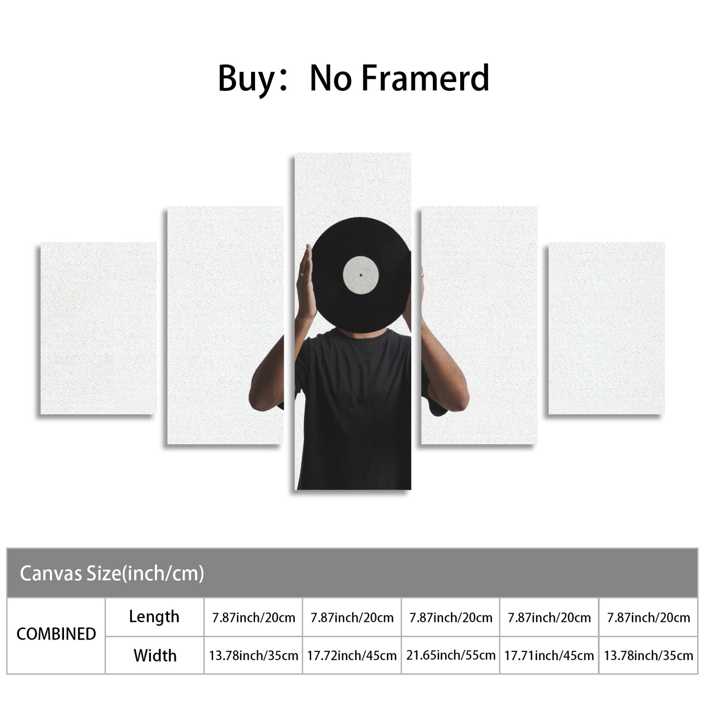 Canvas Wall Art Prints (No Frame) 5-Pieces/Set A