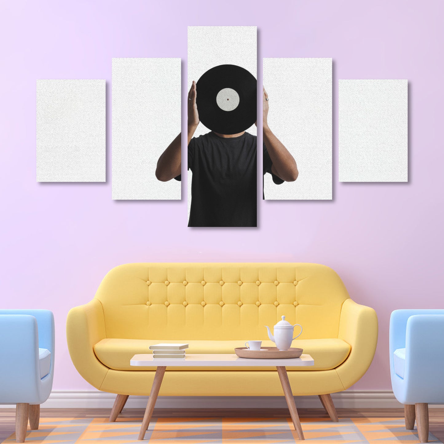 Canvas Wall Art Prints (No Frame) 5-Pieces/Set A