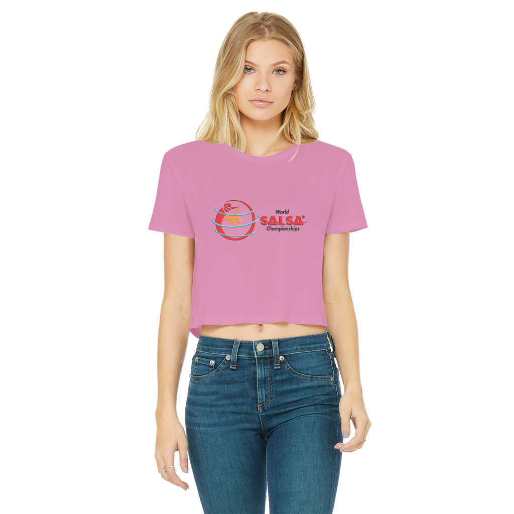 WSC Collection Classic Women's Cropped Raw Edge T-Shirt