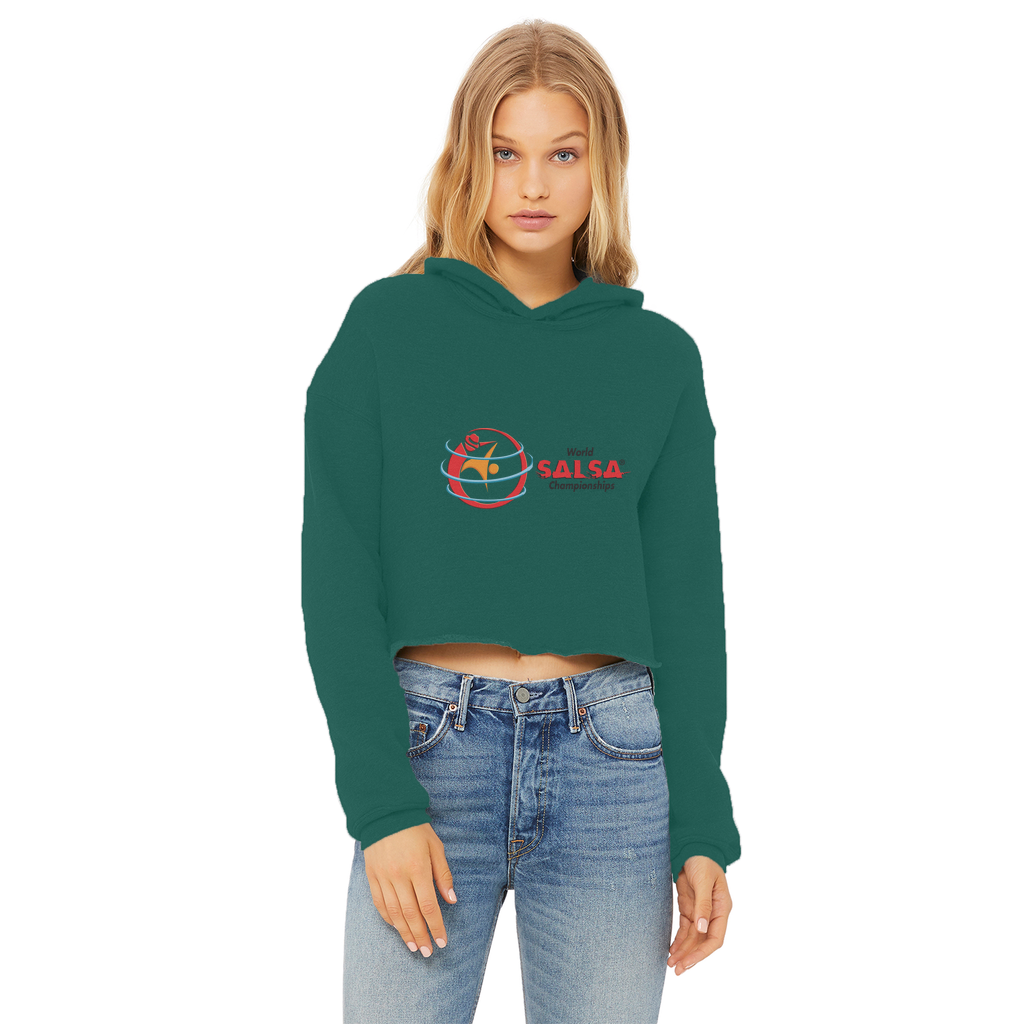 WSC Collection Ladies Cropped Raw Edge Hoodie