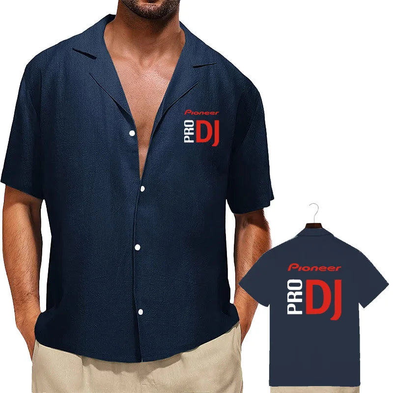 2024 plus-size men's T shirt Pioneer Pro DJ printing Summer new outdoor sports casual men short sleeve high quality novelty Tees