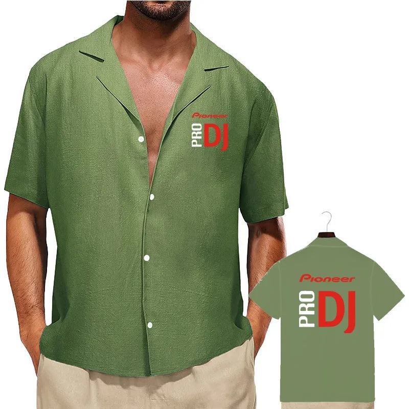 2024 plus-size men's T shirt Pioneer Pro DJ printing Summer new outdoor sports casual men short sleeve high quality novelty Tees