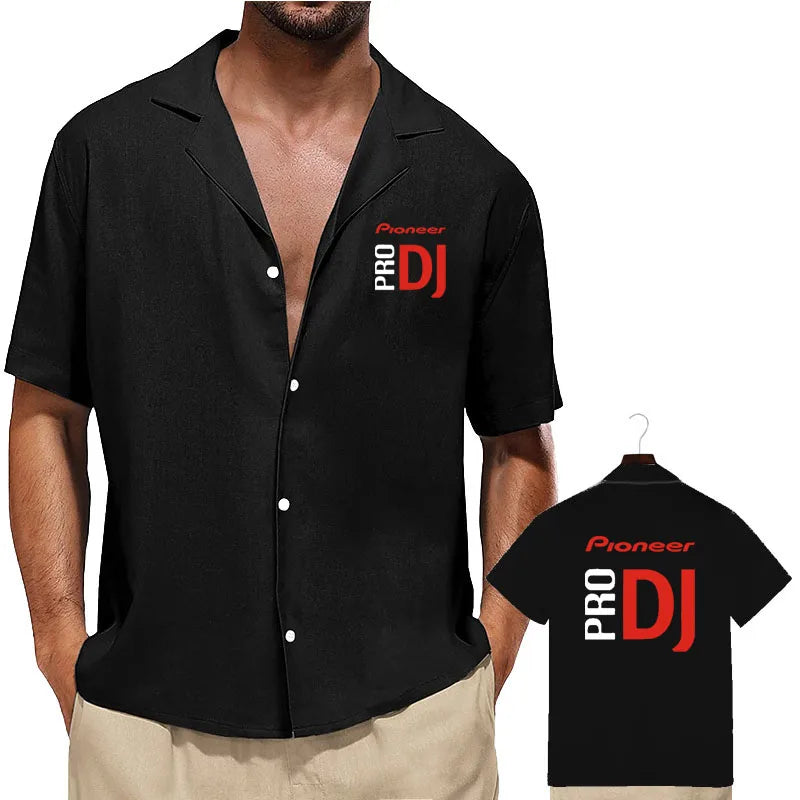 2024 plus-size men's T shirt Pioneer Pro DJ printing Summer new outdoor sports casual men short sleeve high quality novelty Tees