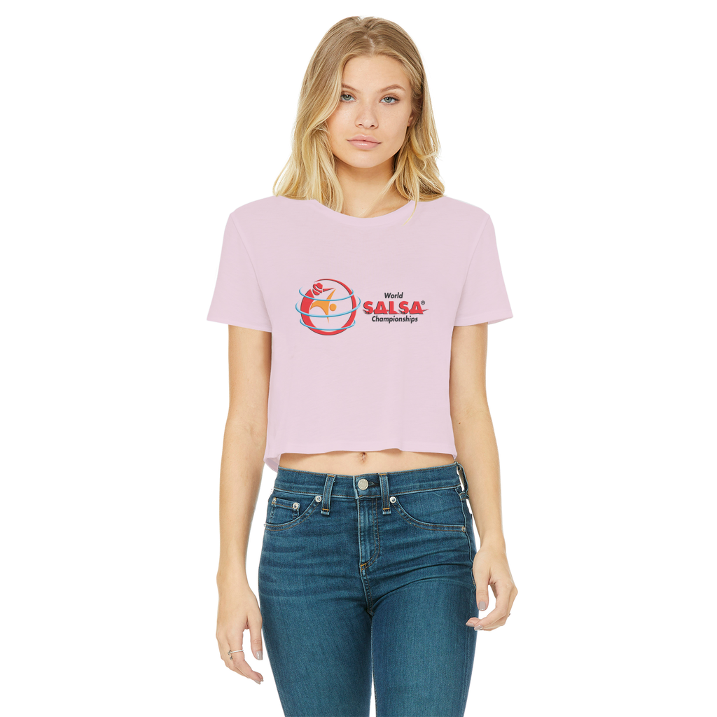 WSC Collection Classic Women's Cropped Raw Edge T-Shirt