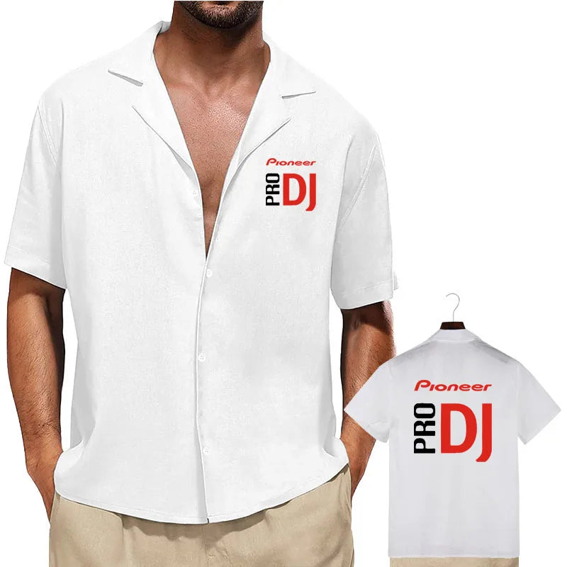 2024 plus-size men's T shirt Pioneer Pro DJ printing Summer new outdoor sports casual men short sleeve high quality novelty Tees