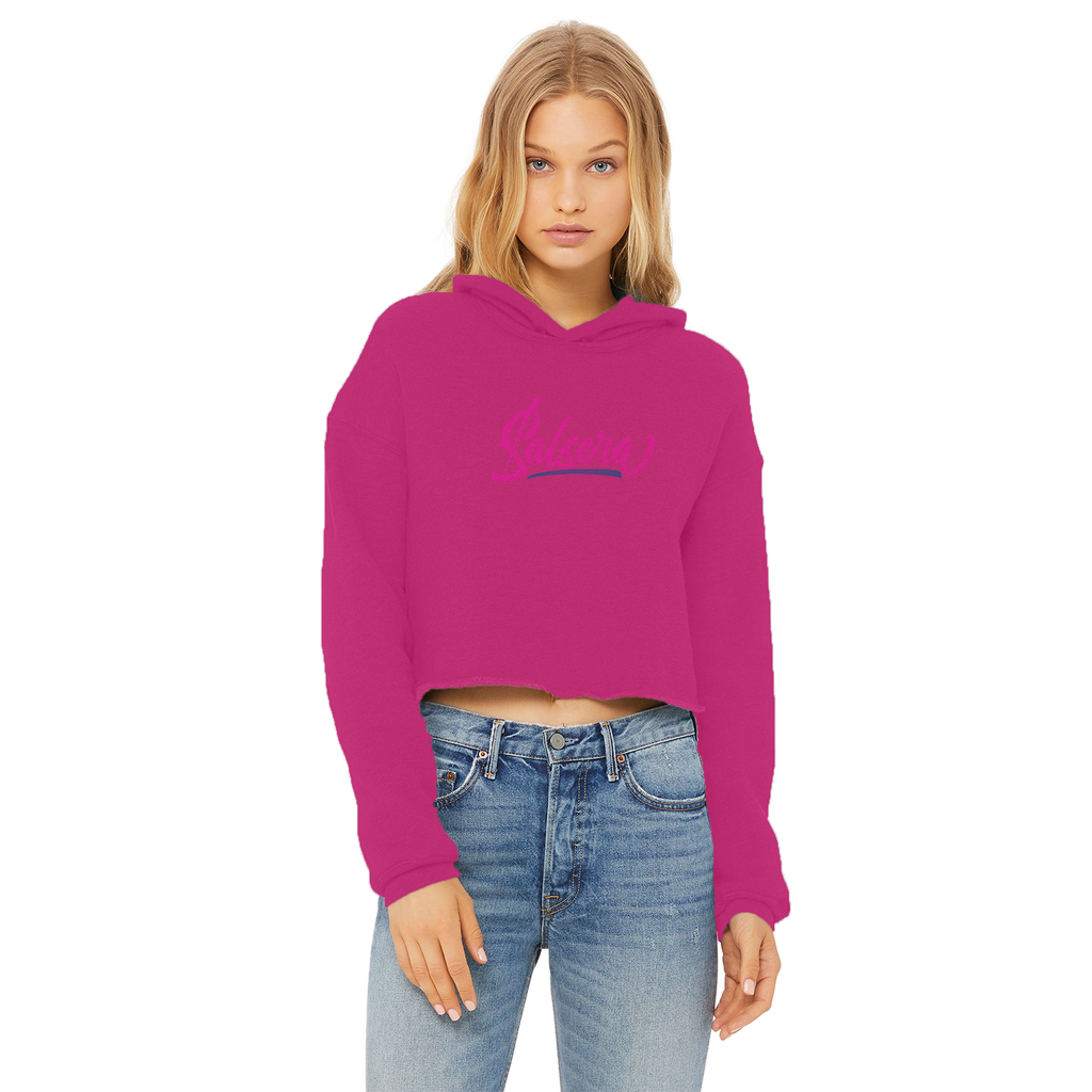 Salsera Ladies Cropped Raw Edge Hoodie