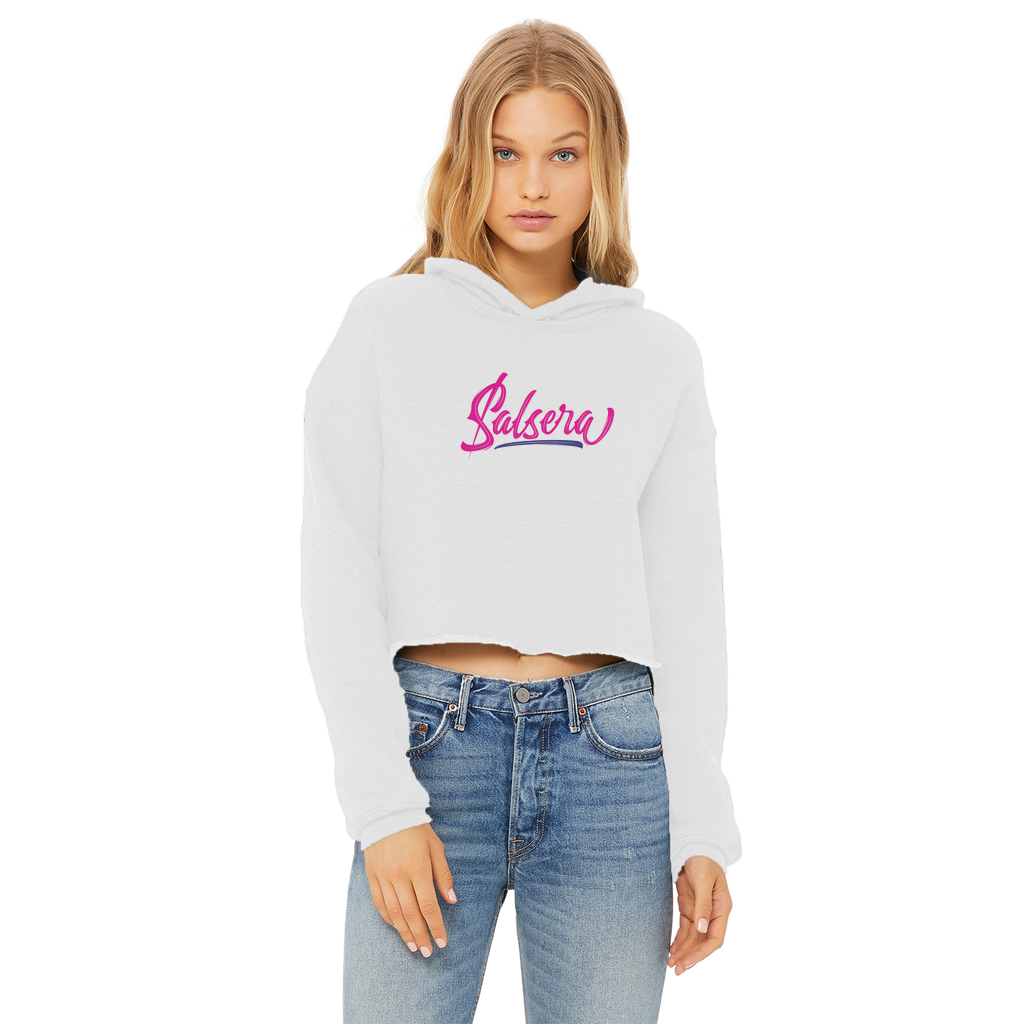 Salsera Ladies Cropped Raw Edge Hoodie