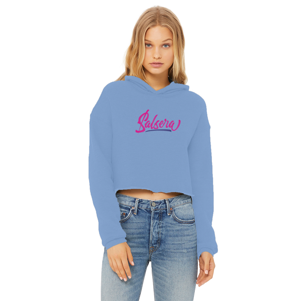 Salsera Ladies Cropped Raw Edge Hoodie
