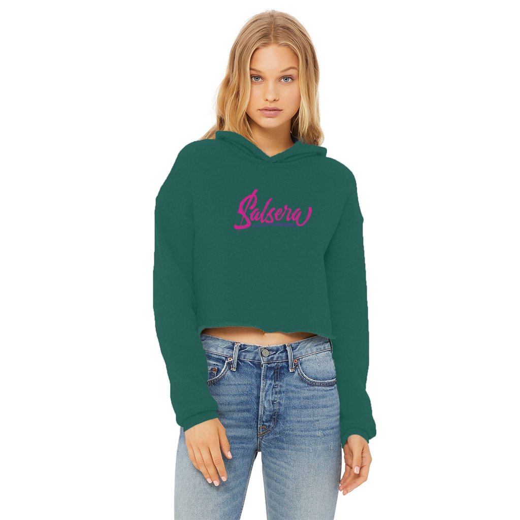 Salsera Ladies Cropped Raw Edge Hoodie