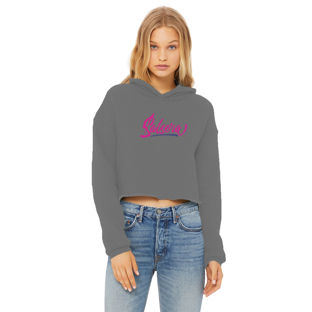 Salsera Ladies Cropped Raw Edge Hoodie