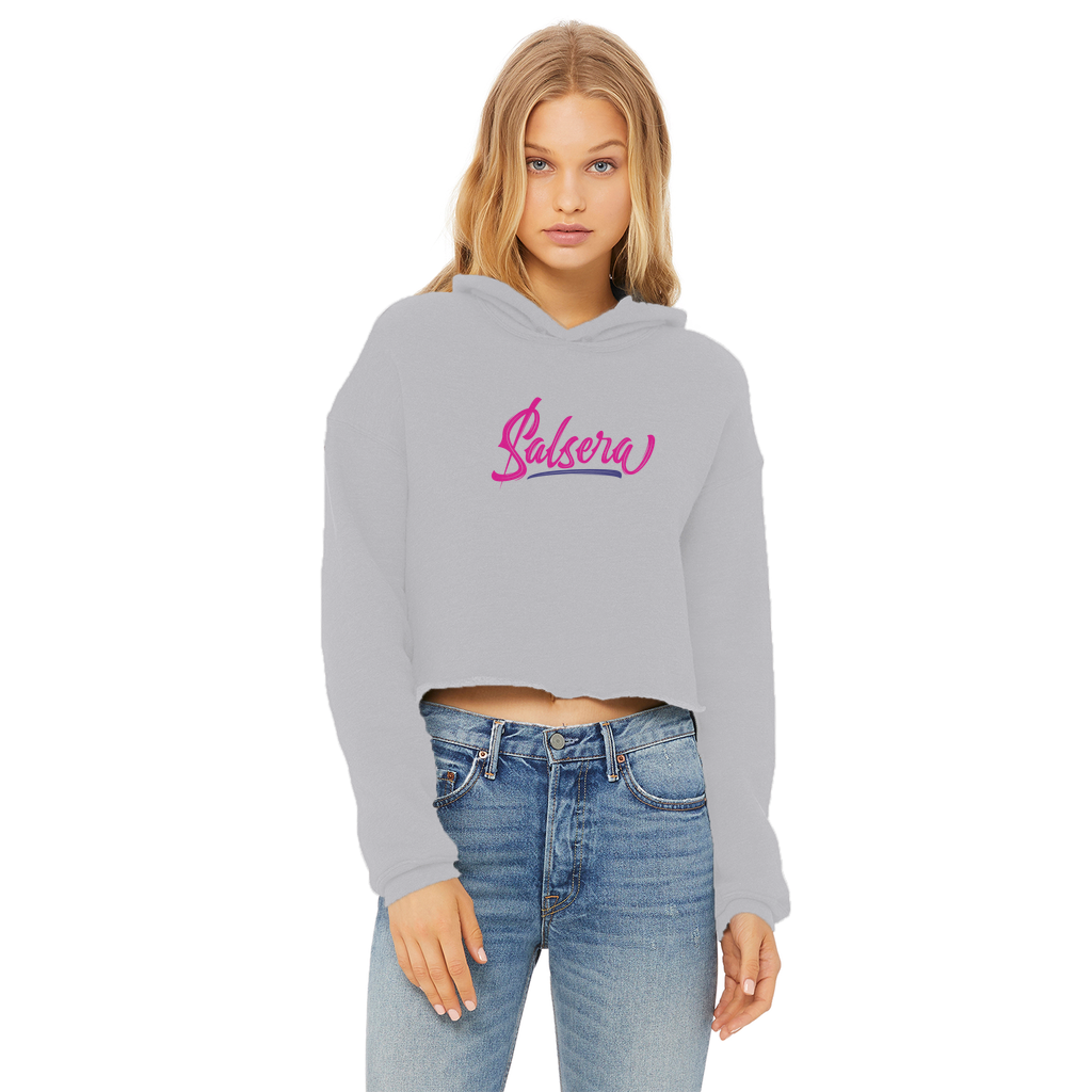 Salsera Ladies Cropped Raw Edge Hoodie