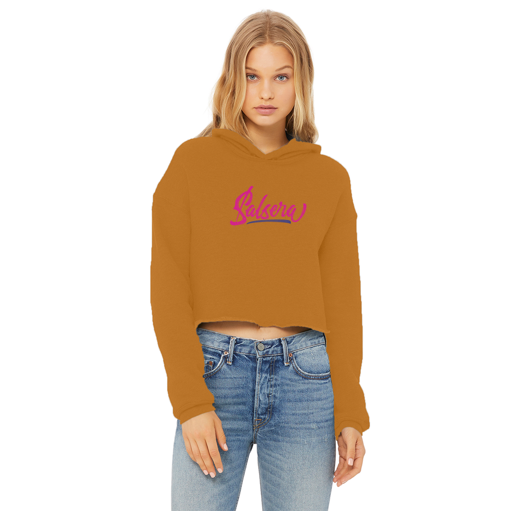 Salsera Ladies Cropped Raw Edge Hoodie