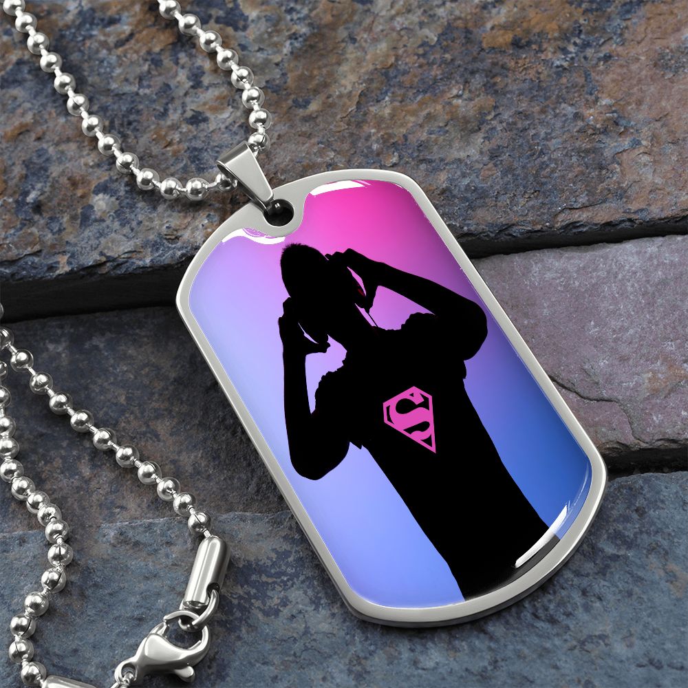 Superman dog tag necklace new arrivals