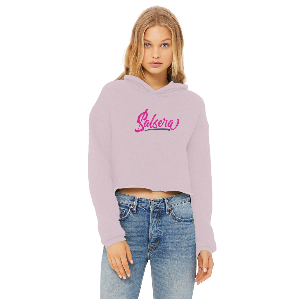 Salsera Ladies Cropped Raw Edge Hoodie