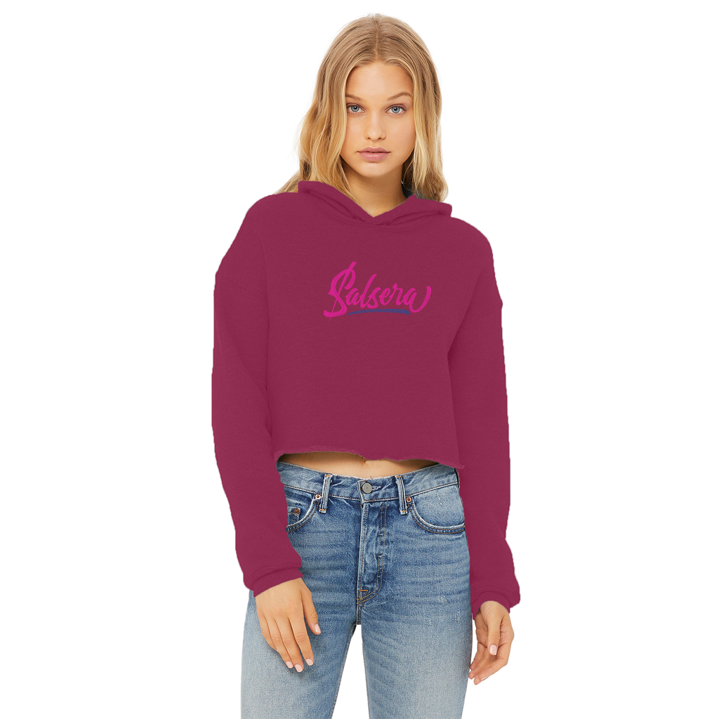 Salsera Ladies Cropped Raw Edge Hoodie