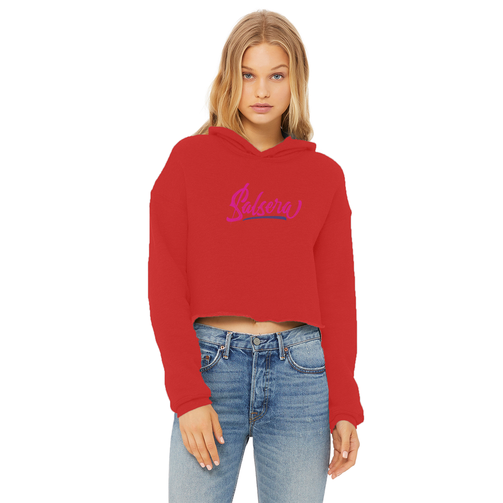 Salsera Ladies Cropped Raw Edge Hoodie
