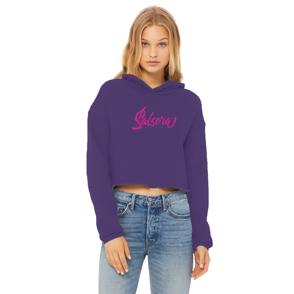 Salsera Ladies Cropped Raw Edge Hoodie