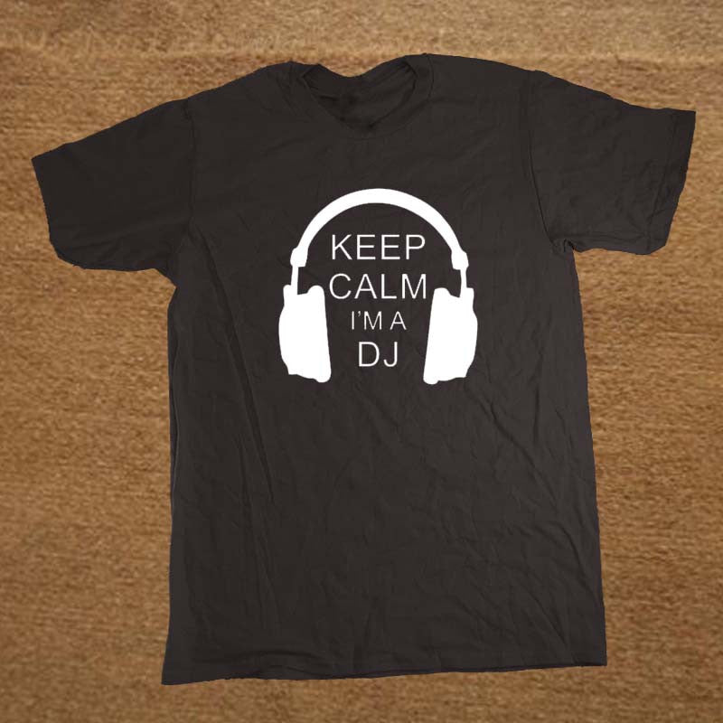 DJ Collection-Keep Calm I'm A DJ Party Headphones Rave T Shirt Men Novelty Funny Tshirt Man Clothing Short Sleeve Camisetas T-shirt - World Salsa Championships