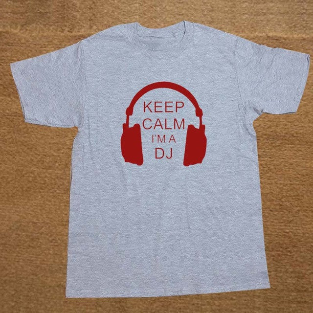 DJ Collection-Keep Calm I'm A DJ Party Headphones Rave T Shirt Men Novelty Funny Tshirt Man Clothing Short Sleeve Camisetas T-shirt - World Salsa Championships