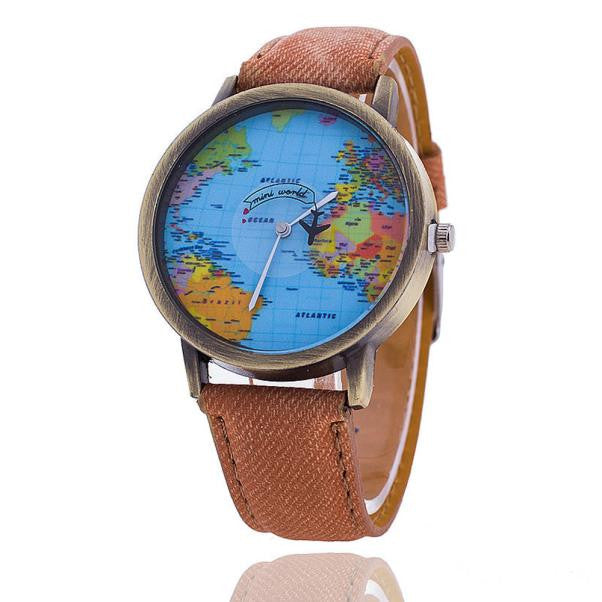 Men/Women Watch World Map Design Analog Quartz Watch - World Salsa Championships