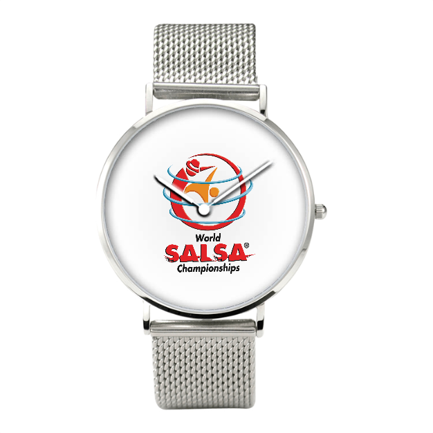 30 Meters Waterproof Quartz Bussiness Watch With Casual Stainless Steel Band - World Salsa Championships