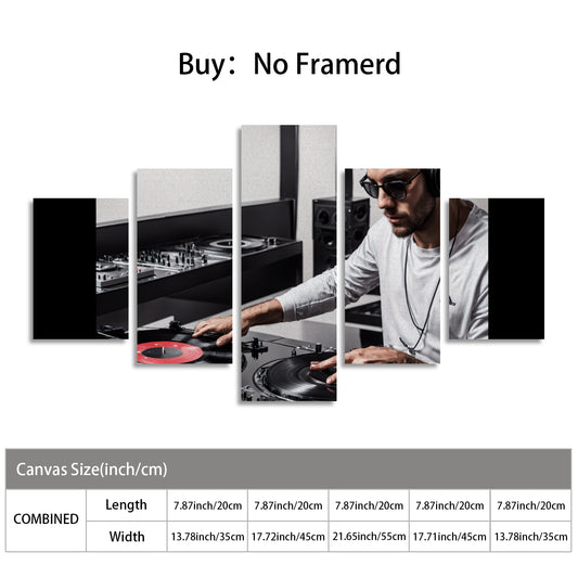 Canvas Wall Art Prints (No Frame) 5-Pieces/Set A