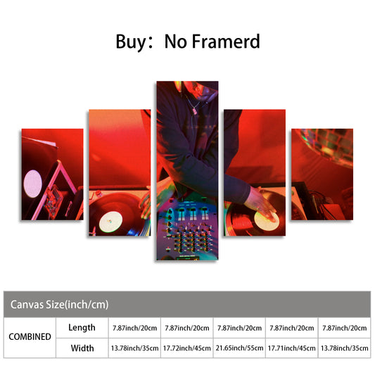 Canvas Wall Art Prints (No Frame) 5-Pieces/Set A