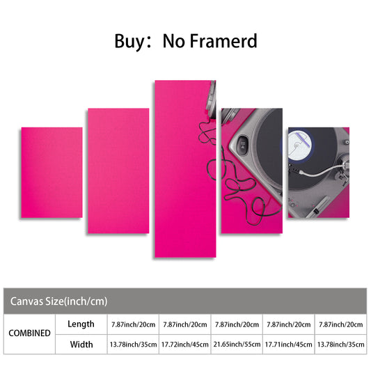 Canvas Wall Art Prints (No Frame) 5-Pieces/Set A