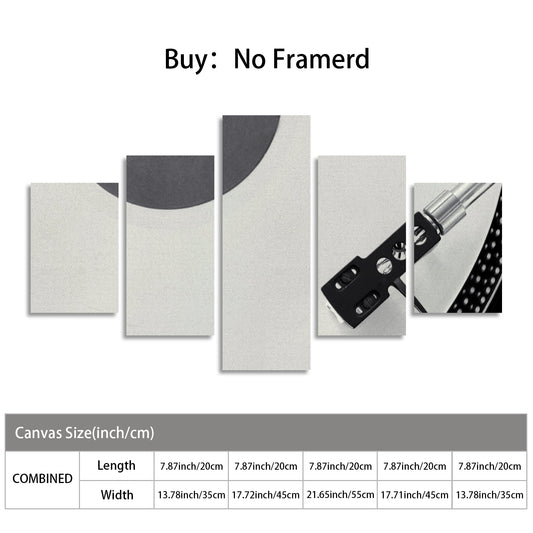 Canvas Wall Art Prints (No Frame) 5-Pieces/Set A