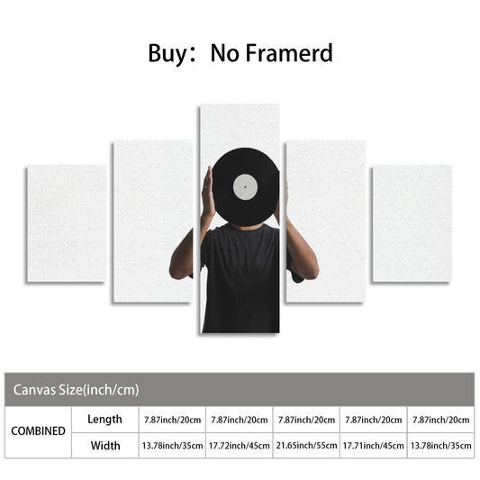 Canvas Wall Art Prints (No Frame) 5-Pieces/Set A