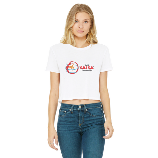 WSC Collection Classic Women's Cropped Raw Edge T-Shirt