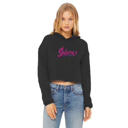 Salsera Ladies Cropped Raw Edge Hoodie