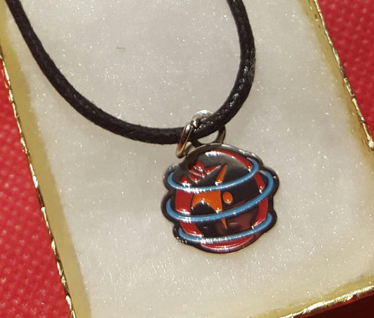 Unique WSC metal painted charm with leather necklace - World Salsa Championships