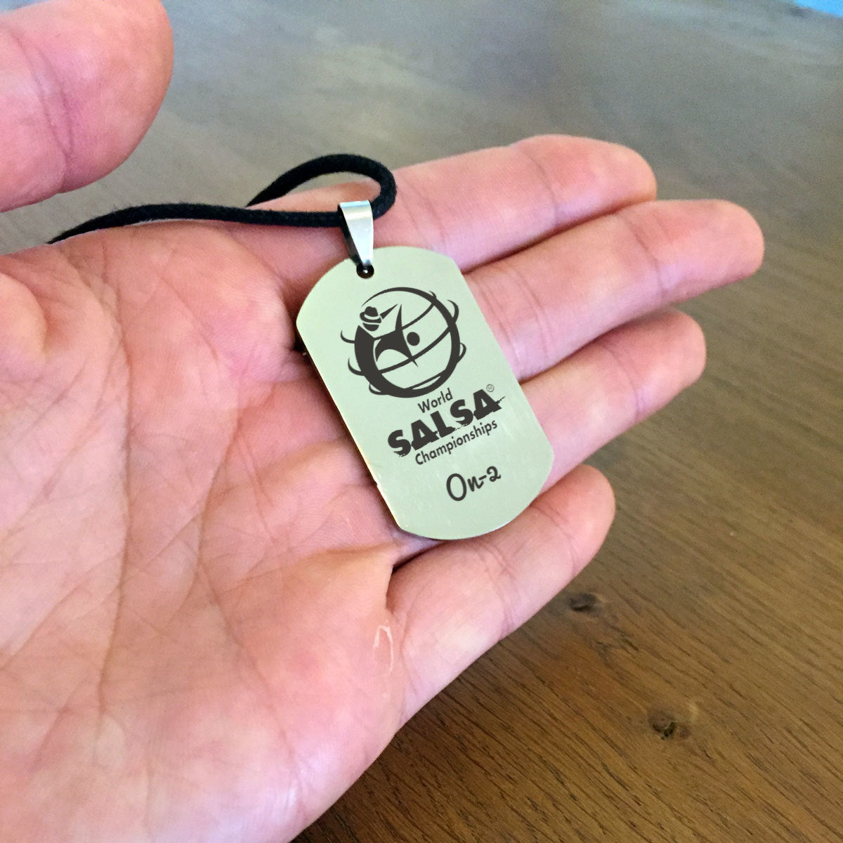 WSC Personalized Dogtag Necklace On-2 - World Salsa Championships