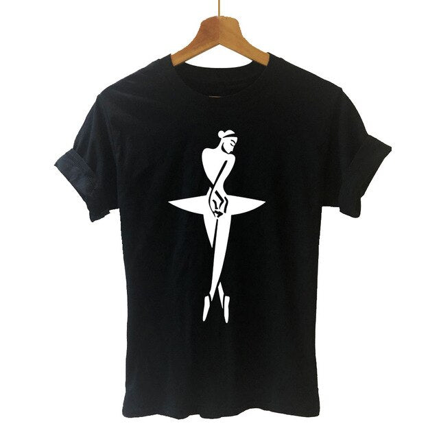 Ballet Dancer Harajuku T Shirt Funny T-shirt Women Clothing Casual Short Sleeve Tops Tees Plus Size - World Salsa Championships