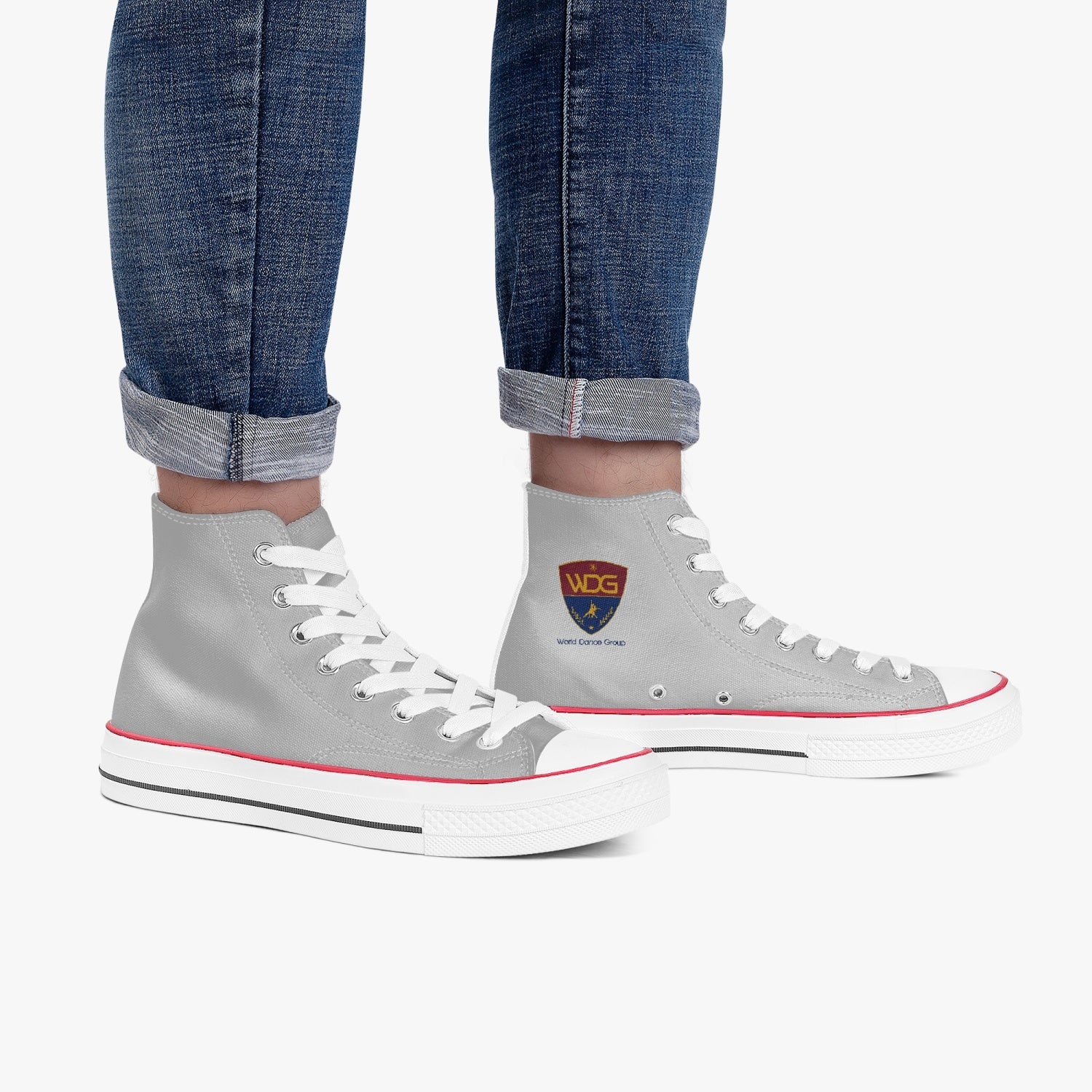 WDG New High-Top Canvas Shoes - White - World Salsa Championships