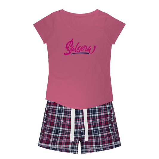 Salsera Girls Sleepy Tee and Flannel Short