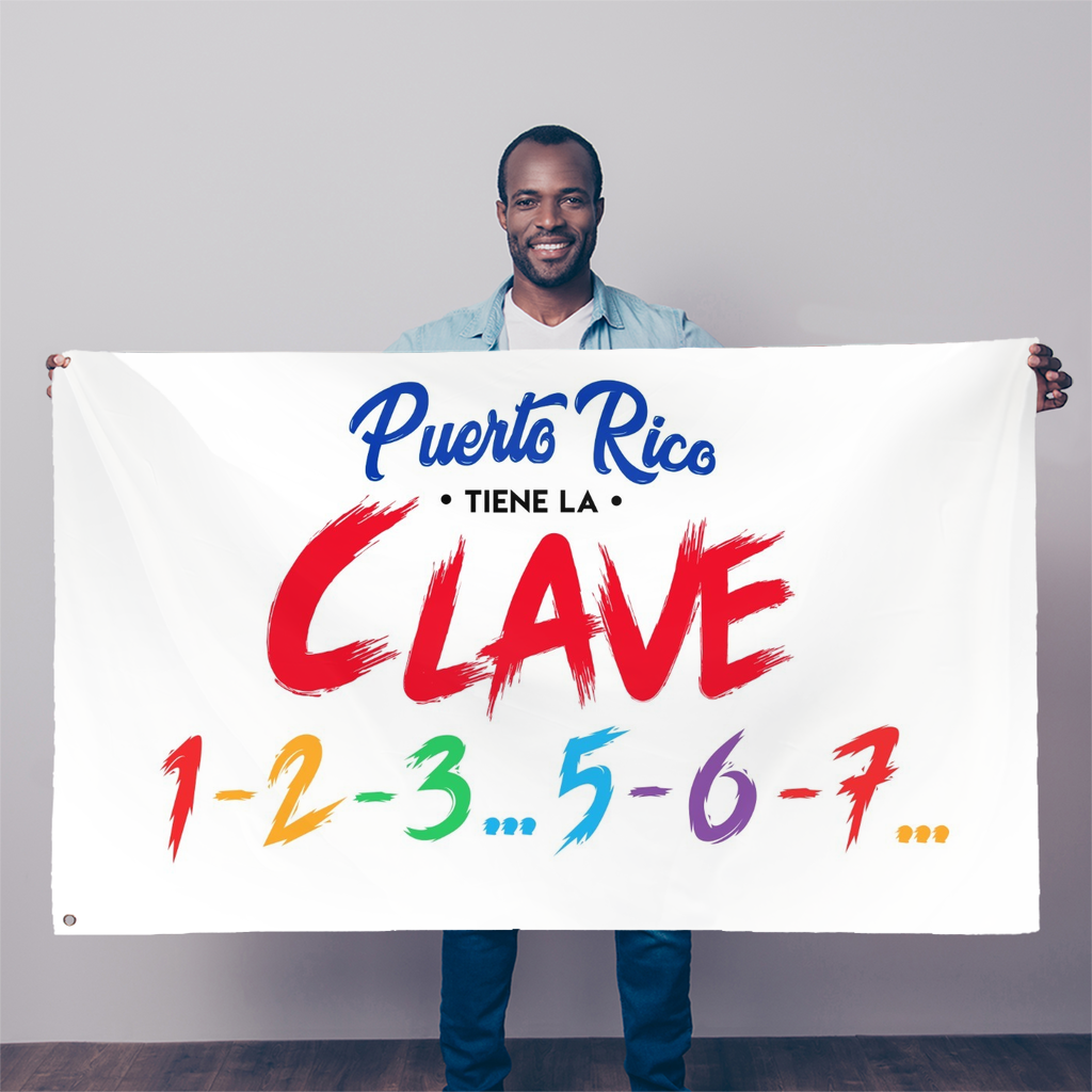 Puerto Rico Tiene La Clave Sublimation Flag - World Salsa Championships