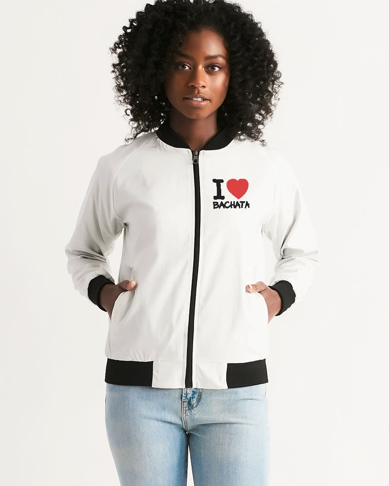 I Love Bachata Collection Women's Bomber Jacket - World Salsa Championships